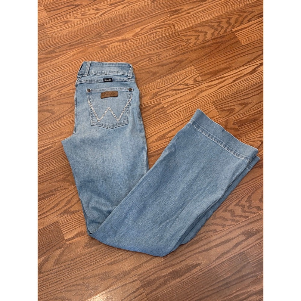 Wrangler Retro Womens‎ High Rise Flare Leg Jeans Light Wash 09MWWOH 7x34